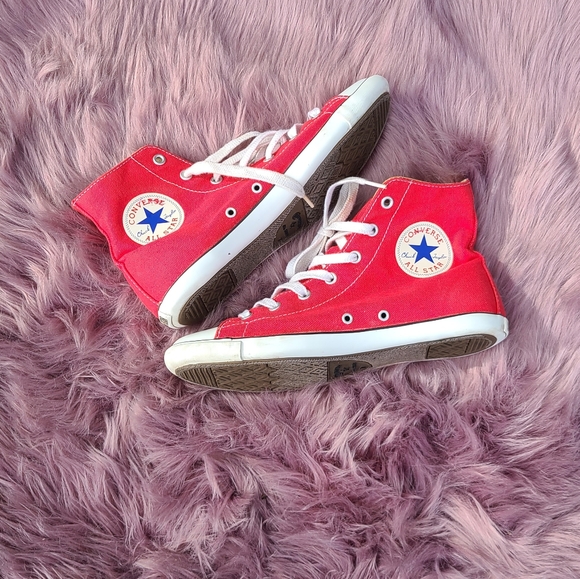 Converse Shoes - High Top Slim Red Converse